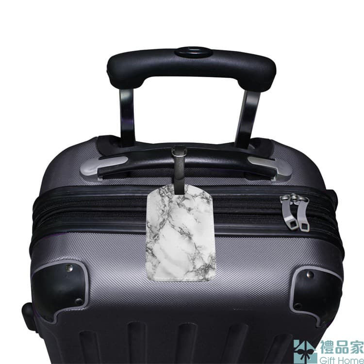 縮圖：大理石紋皮革行李牌