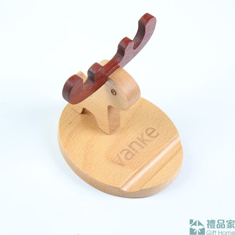 Thumbnail: Fawn wooden phone holder
