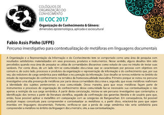 Homossexualidade, metáfora e organização do conhecimento... a caminho...