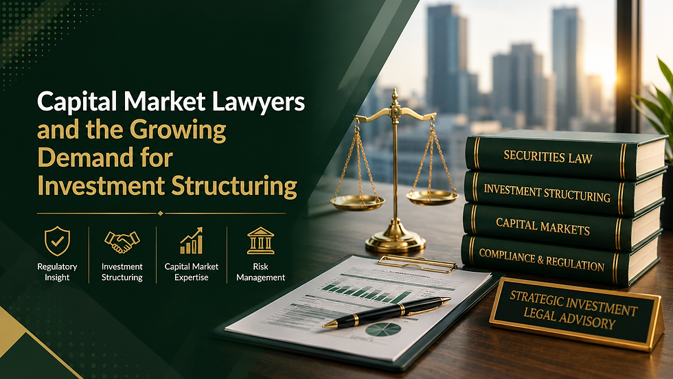 Capital Market Lawyers and the Growing Demand for Investment Structuring 