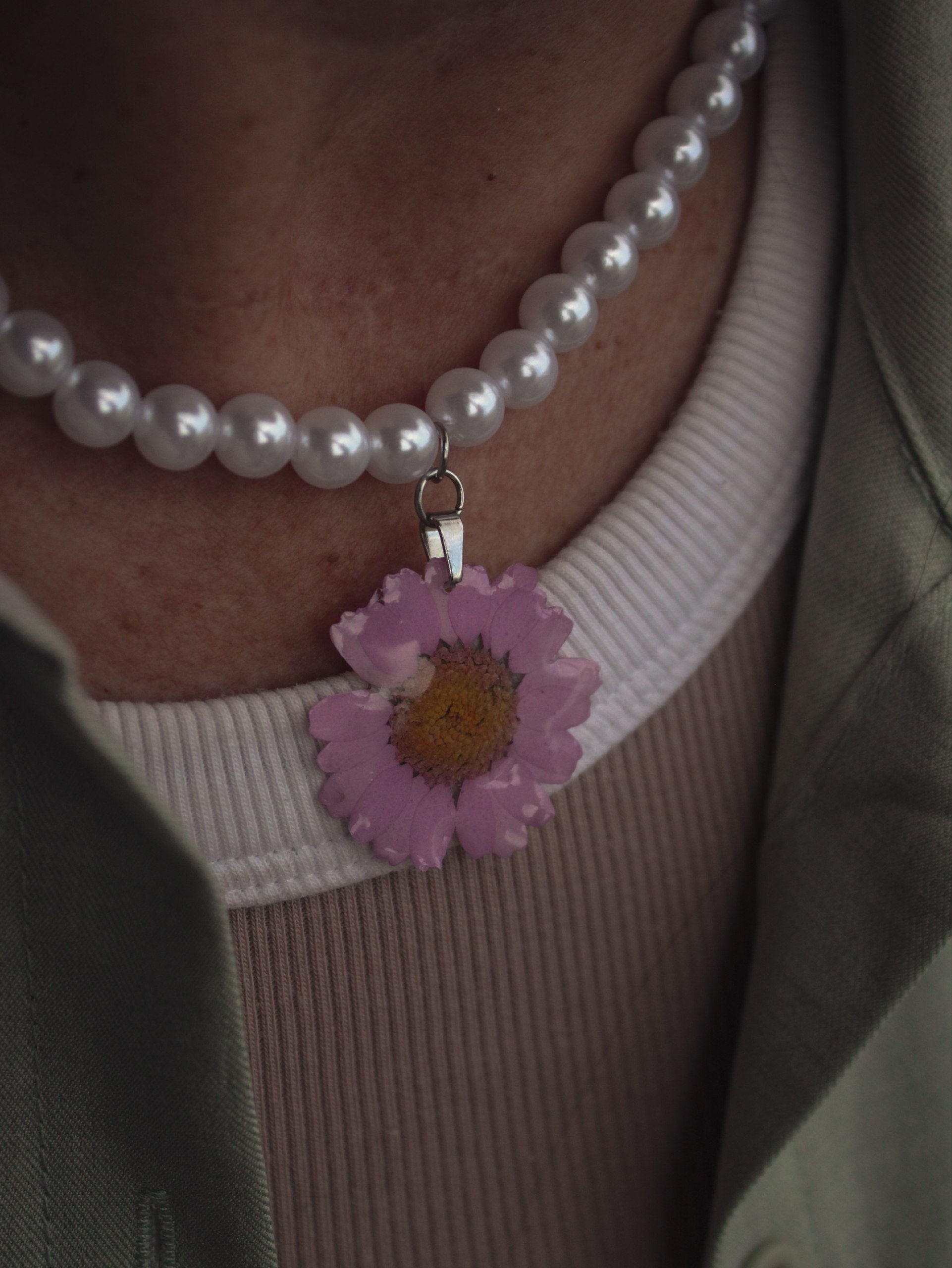 Collar Perlas - Margarita Lila