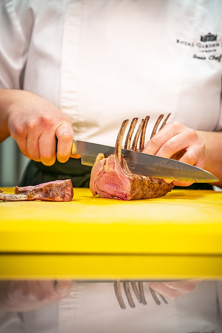 Chef and lamb photography, Kensington