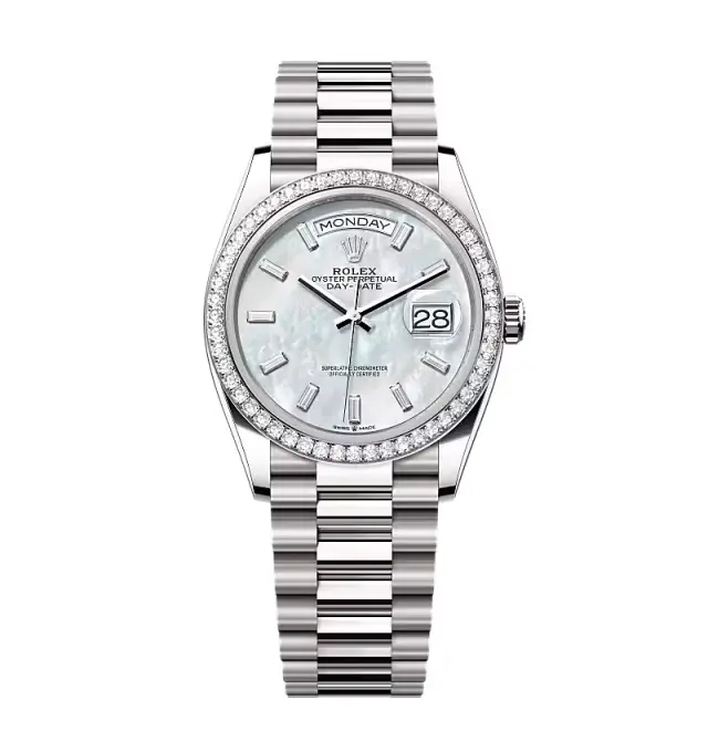 Rolex Day-Date 128349rbr-0049 36mm White mother-of-pearl Dial – Swiss Made