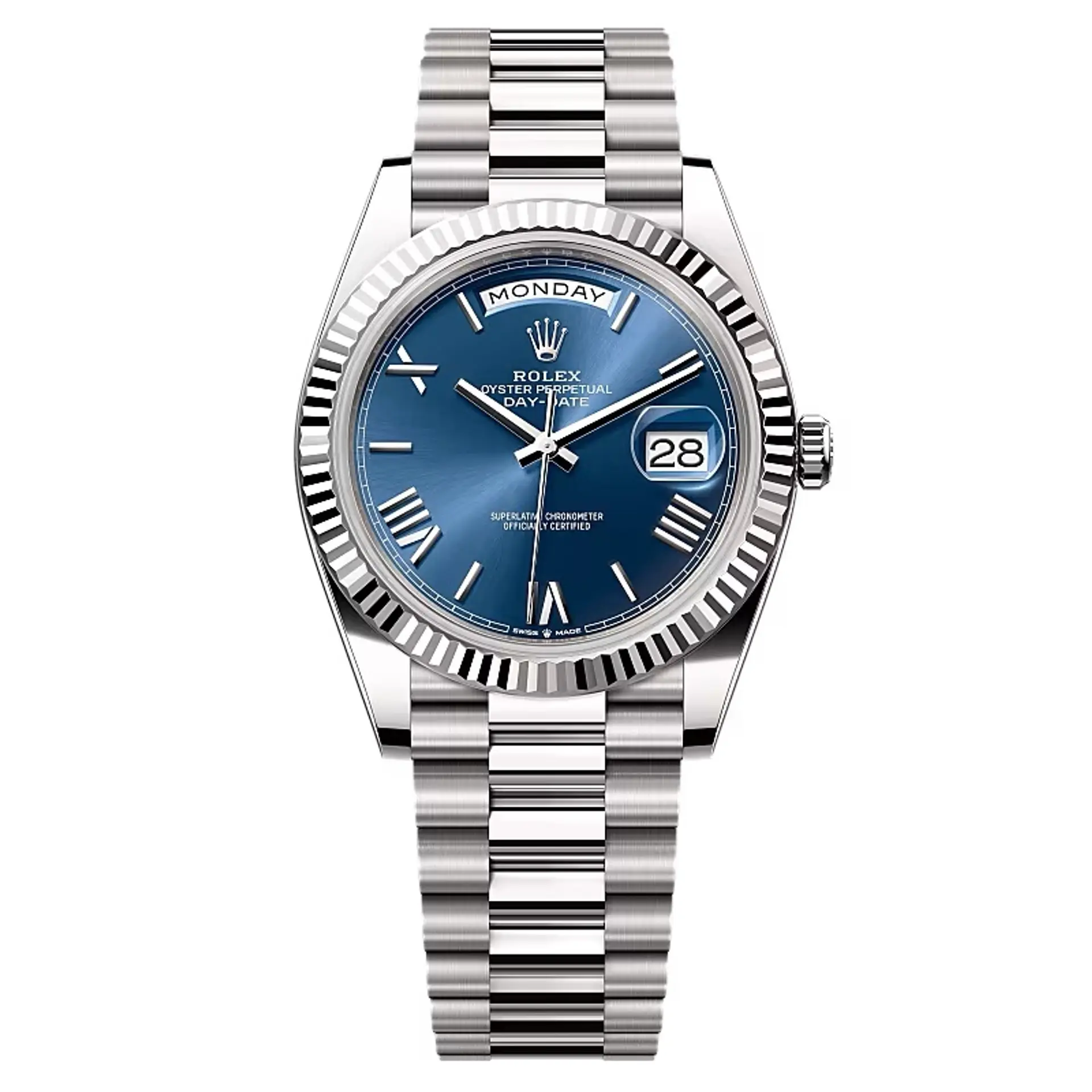 Rolex Day-Date Blue Dial 228239-0007 40 mm – Swiss Made