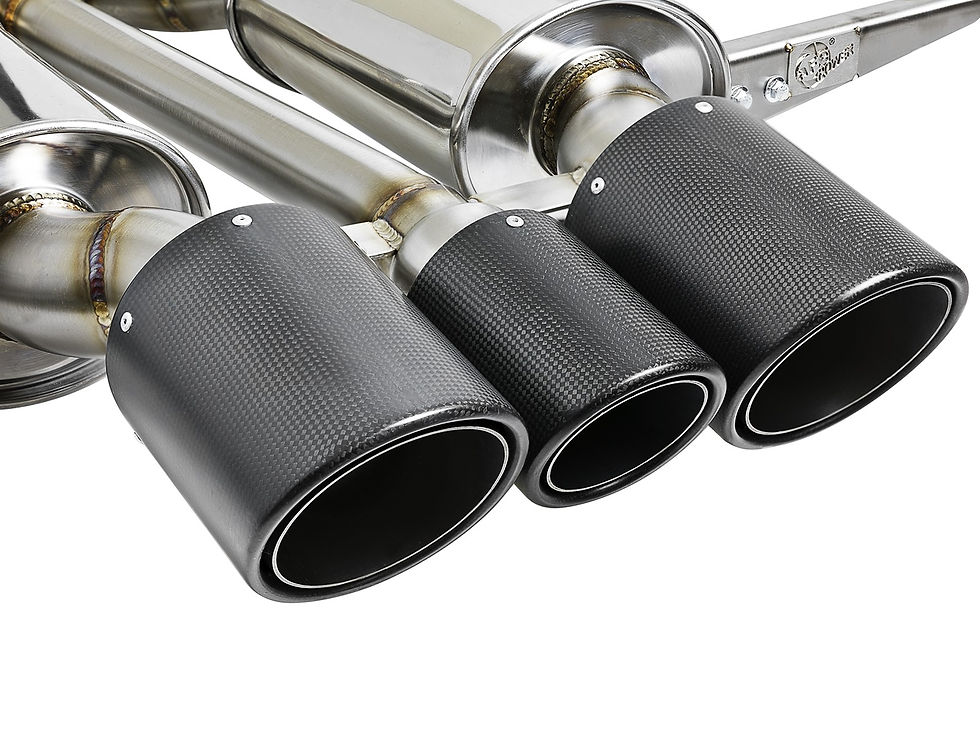 Thumbnail: AFE POWER 49-36616-C Takeda 3" Exhaust System w/ TrI-CARBON Tips