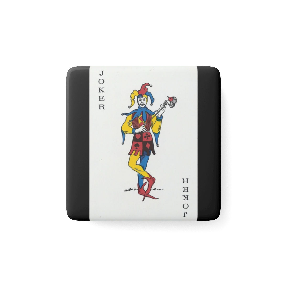 Joker Porcelain Magnet, Square