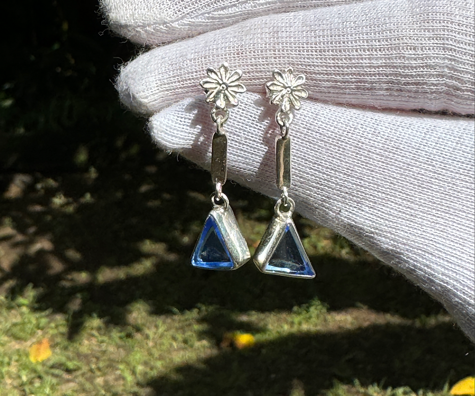 Thumbnail: EAR 30 - Siberian Blue Simple Earrings