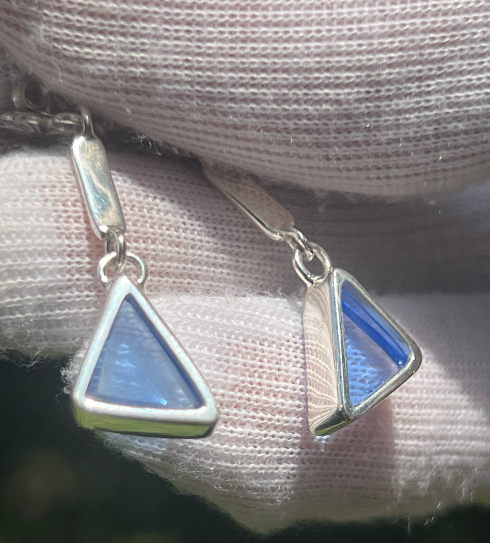 Thumbnail: EAR 30 - Siberian Blue Simple Earrings