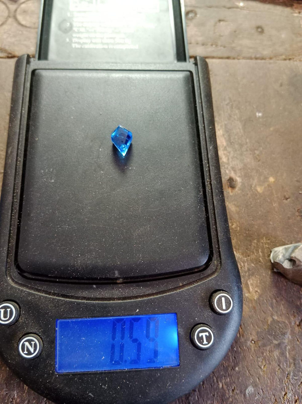 Миниатюра: Siberian Blue Crystal Reiki Pendant: Sterling Silver, Third Eye Activation