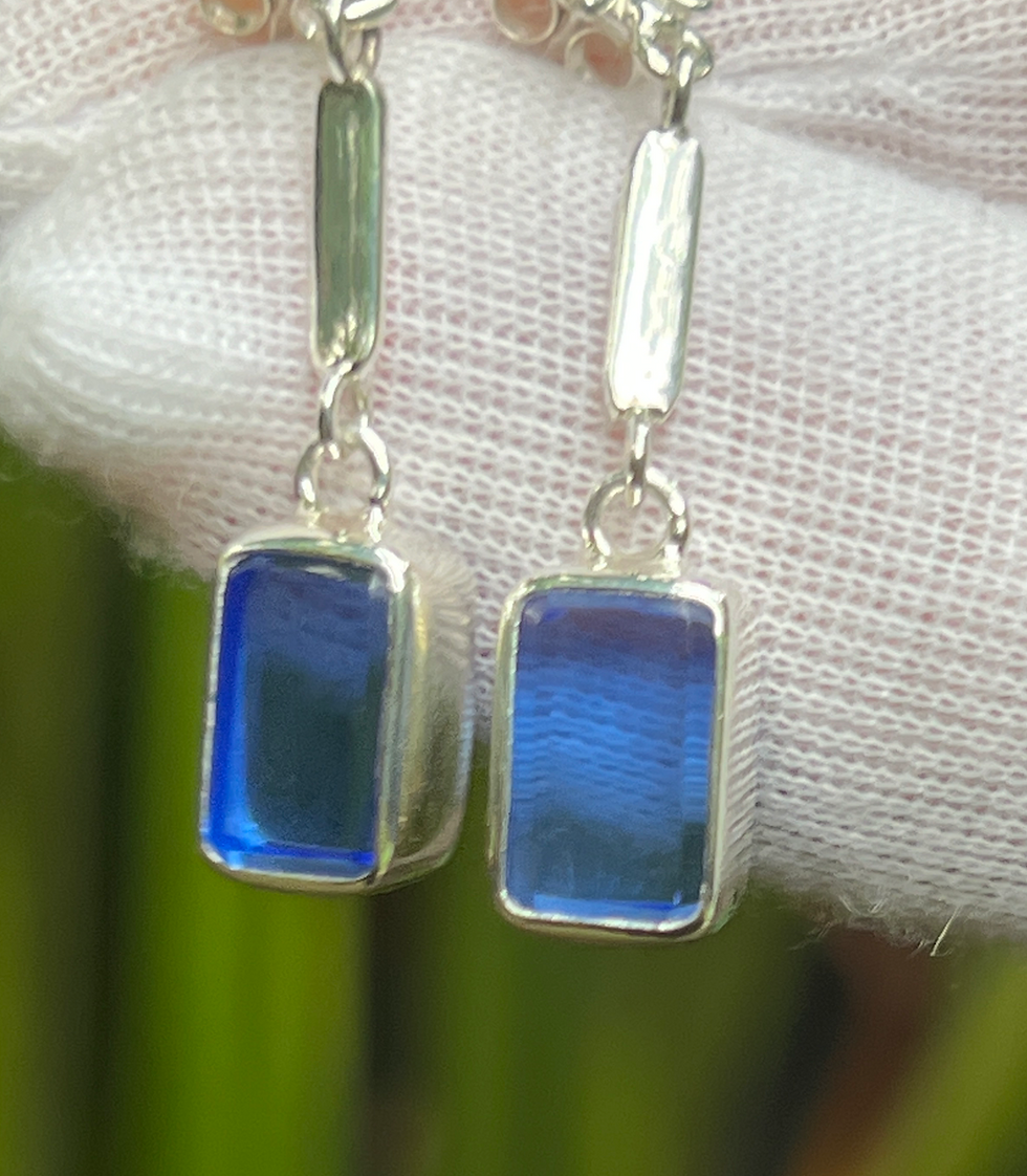 Миниатюра: EAR 24 - Siberian Blue Simple Earrings