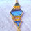 Thumbnail: Siberian Blue Crystal Necklace: Gold Plated Sterling Silver, Reiki Shamanic