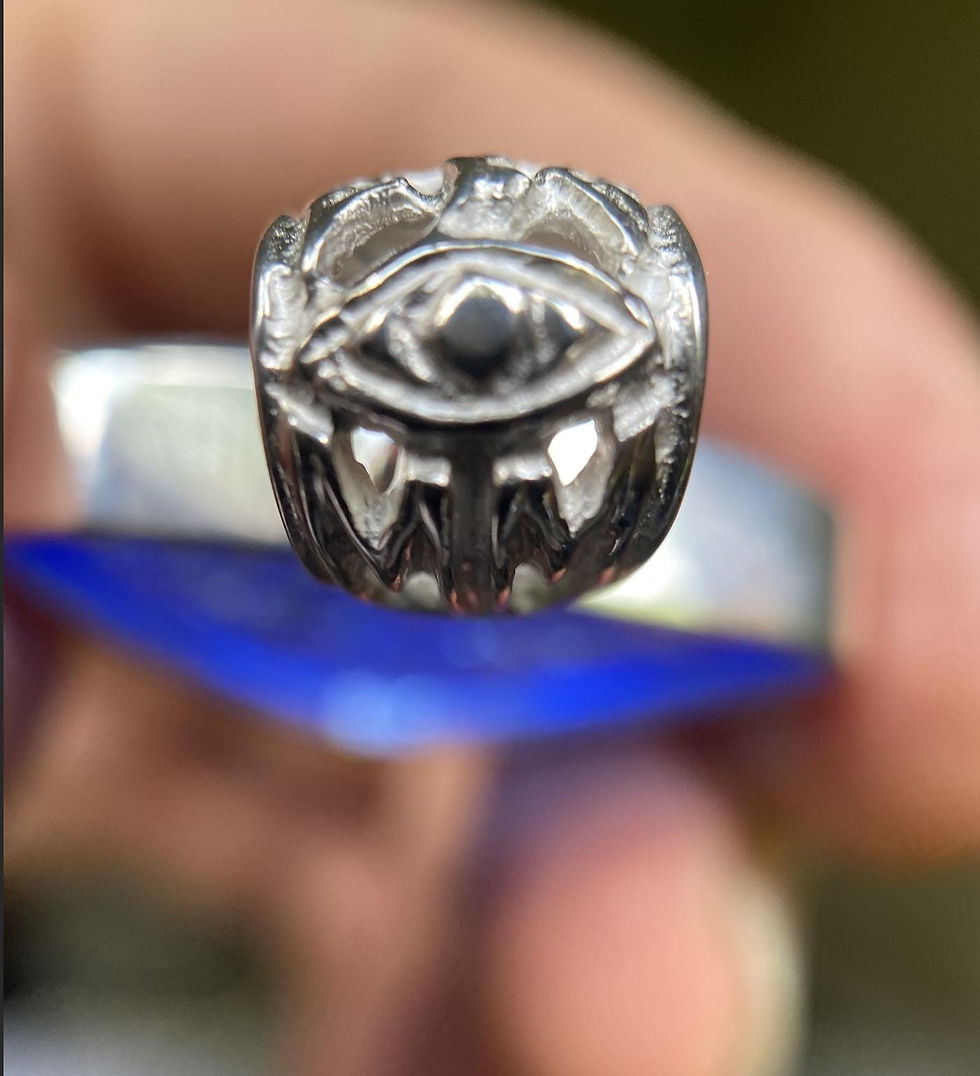 Thumbnail: Siberian Blue Crystal Phoenix Pendant: Sterling Silver Rebirth Jewelry