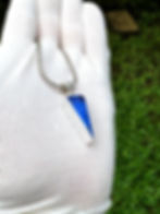 Thumbnail: Hamsa Protection Pendant in Blue Crystal | Spiritual Amulet for Protection
