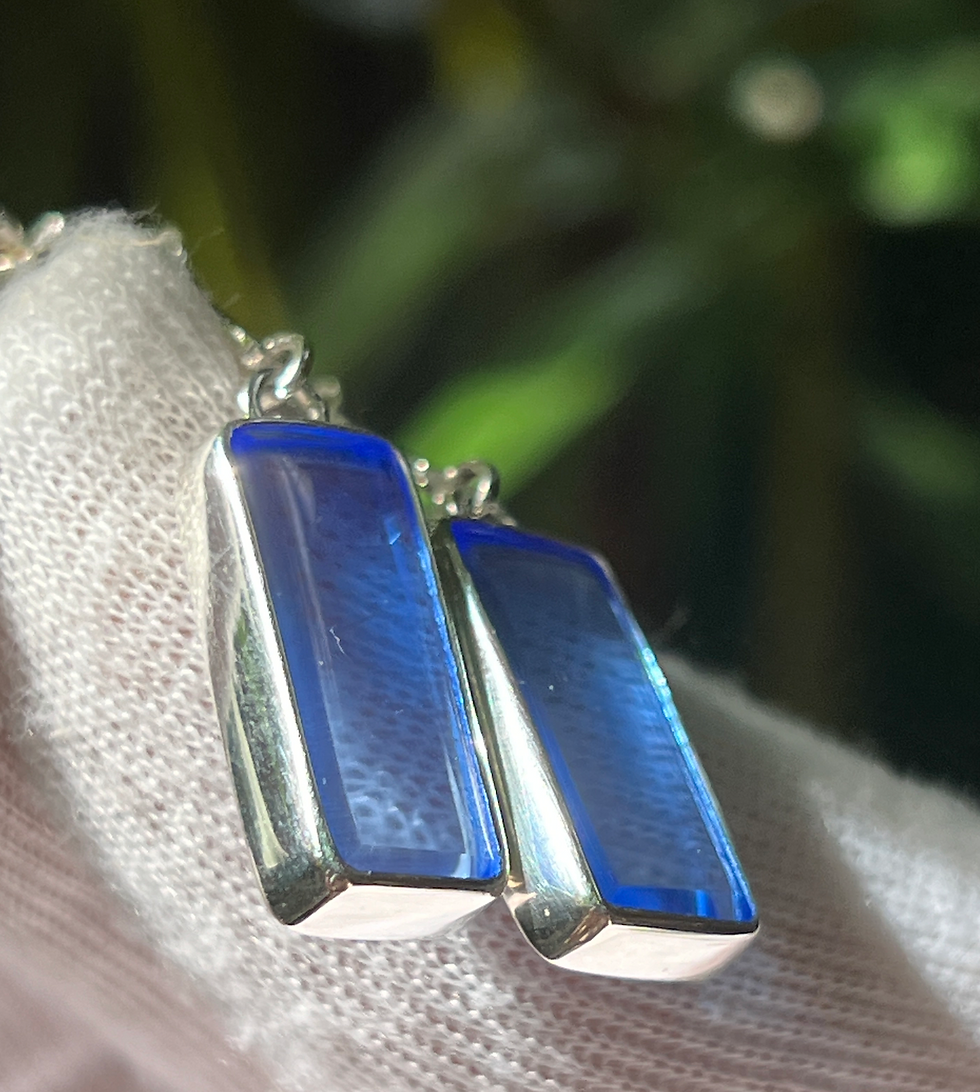 Миниатюра: EAR 27 - Siberian Blue Simple Earrings