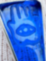 Thumbnail: Hamsa Protection Pendant in Blue Crystal | Spiritual Amulet for Protection