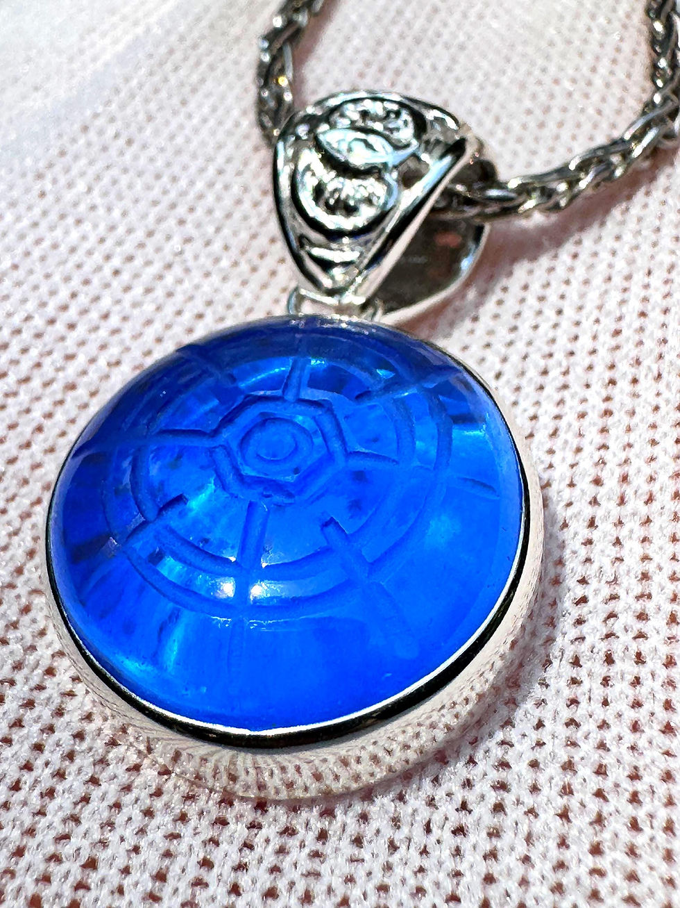 Миниатюра: Siberian Blue Star Gate Pendant – Arcturian Sacred Symbol in Crystal | Spiritual