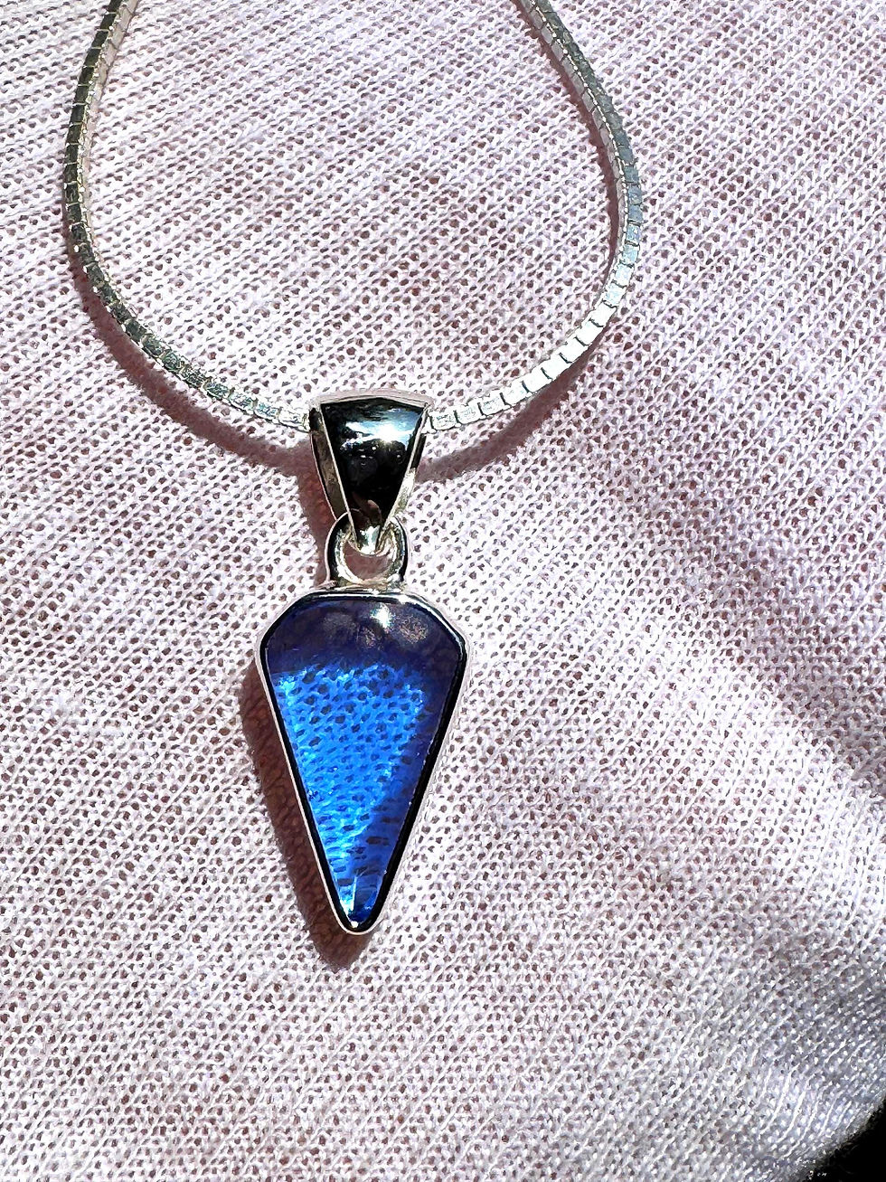 Миниатюра: Siberian Blue Crystal Pendant | Simple Reiki Necklace | Shamanic Third Eye
