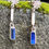 Thumbnail: Siberian Blue Simple womans blue crystal Earrings in sterling silver
