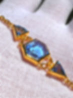 Thumbnail: Siberian Blue Crystal bracelet: Gold Plated Sterling Silver, Reiki Shamanic