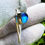 Thumbnail: Siberian Blue Crystal Pendant: White Gold Plated Sterling Silver, Shamanic Third