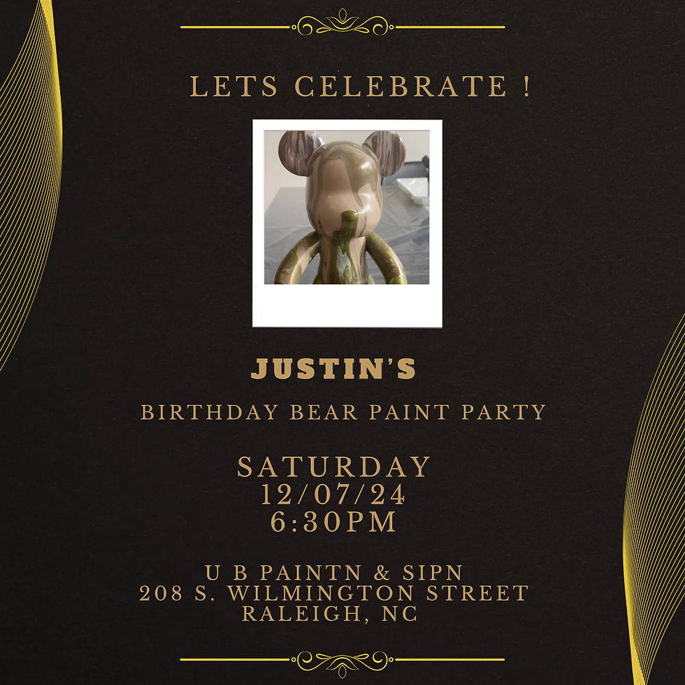 JUSTIN’S - Birthday Bear Paint & Sip