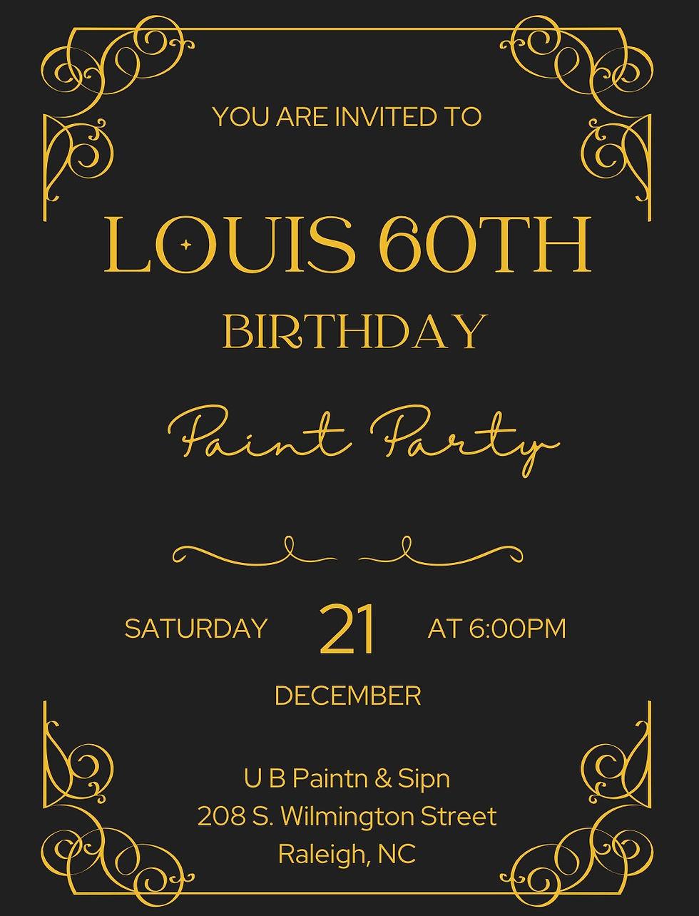 Louis 60th Birthday Paint Party