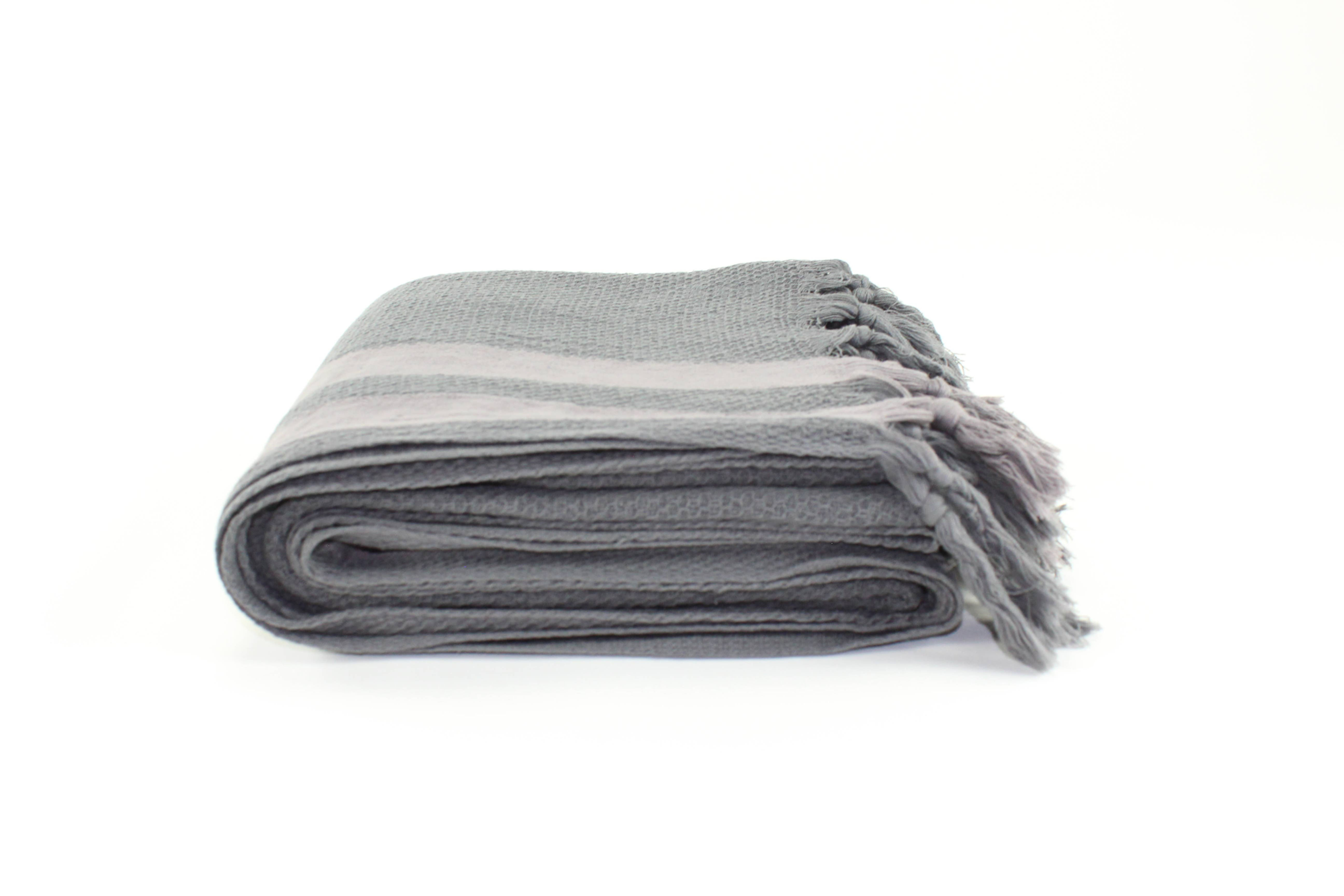 Premium Turkish Peshtemal Towel Set - Anthracite