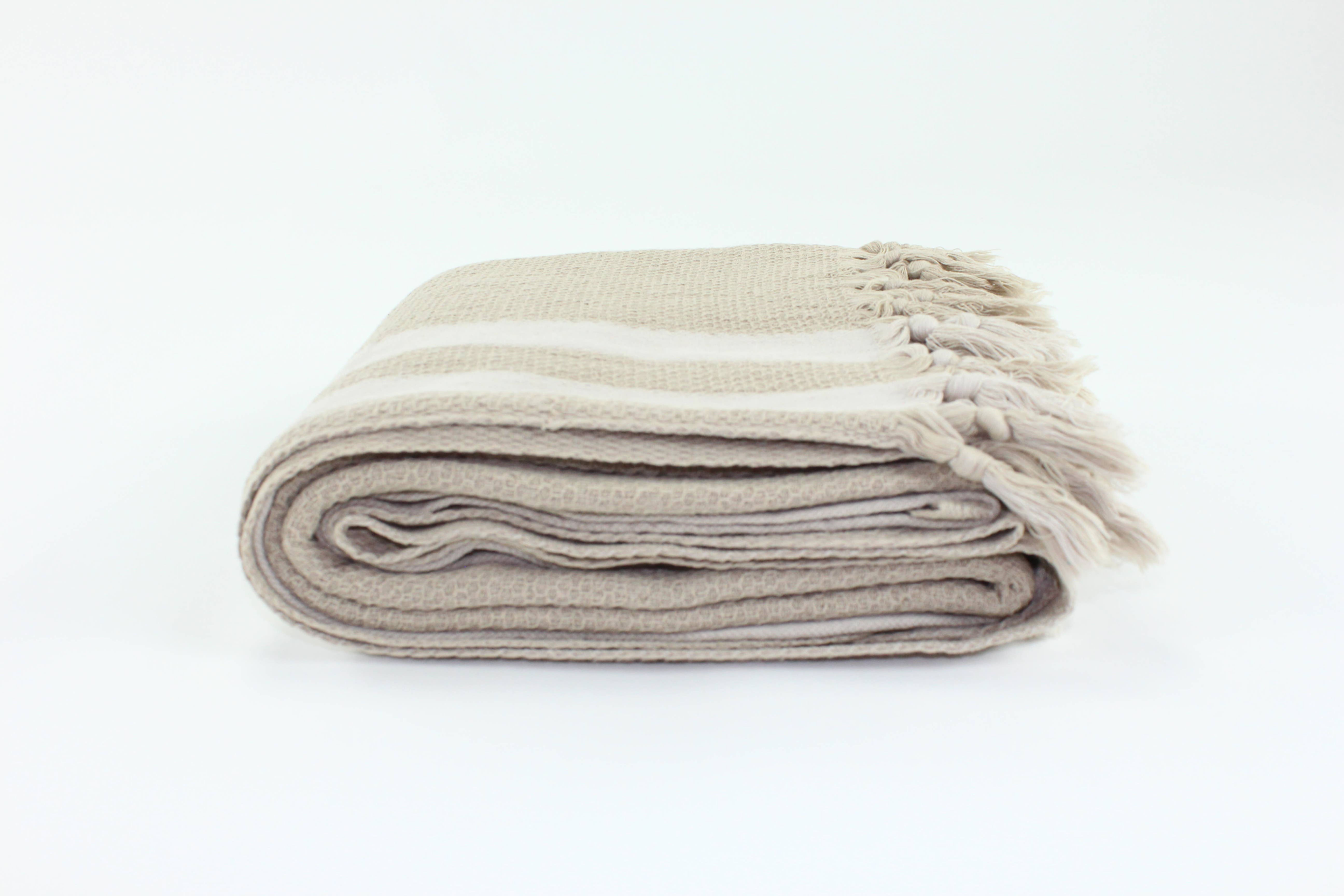 Premium Turkish Peshtemal Towel Set - Beige
