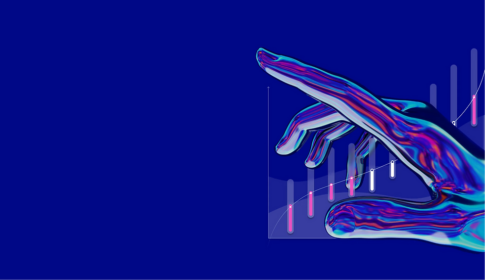 A hand in pink and blue tones hovering above digital tools, symbolizing TechFramily’s expertise in leveraging technology for innovative solutions in businesses and health tourism.