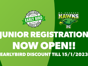 Junior Registration NOW OPEN - EARLYBIRD Discount