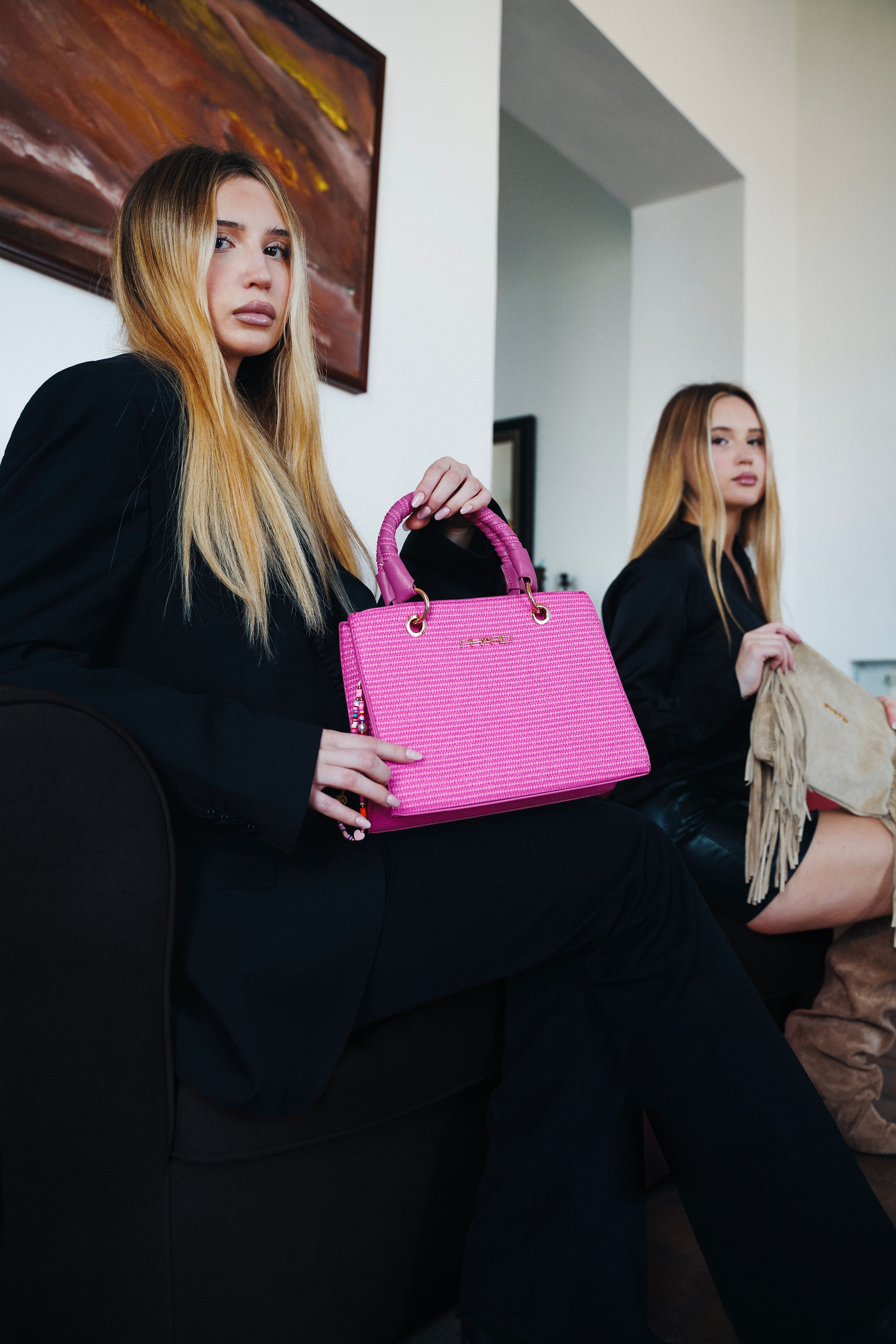 Borsa donna PHARD MADE IN ITALY in pelle camoscio 11