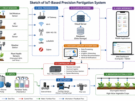 Integrating Sensors with Fertigation for Precision Nutrition Management in High-Value vegetable Crops.