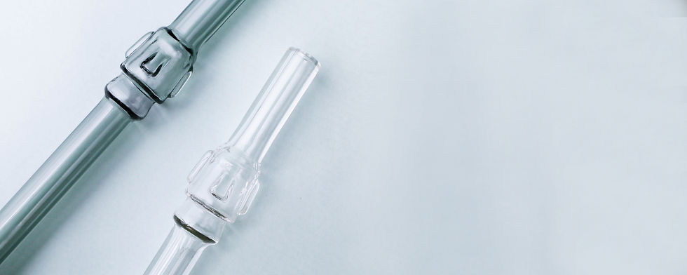 縮圖：透黑&清透-摩艾細造型玻璃吸管組   (2pcs)