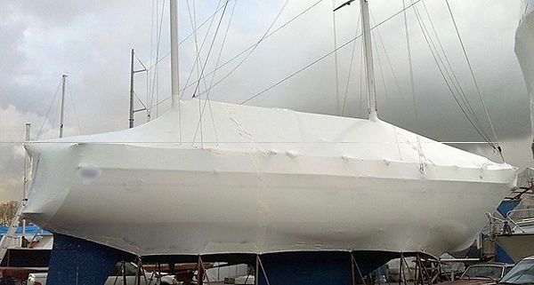 boot inpakken krimpfolie