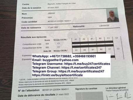 WhatsApp: +46731738682, +358466193601. Buy TCF certificate, buy TCF certificate online, buy TCF certificate without exam, buy TCF certificate online in Canada, buy TCF certificate for immigration to F