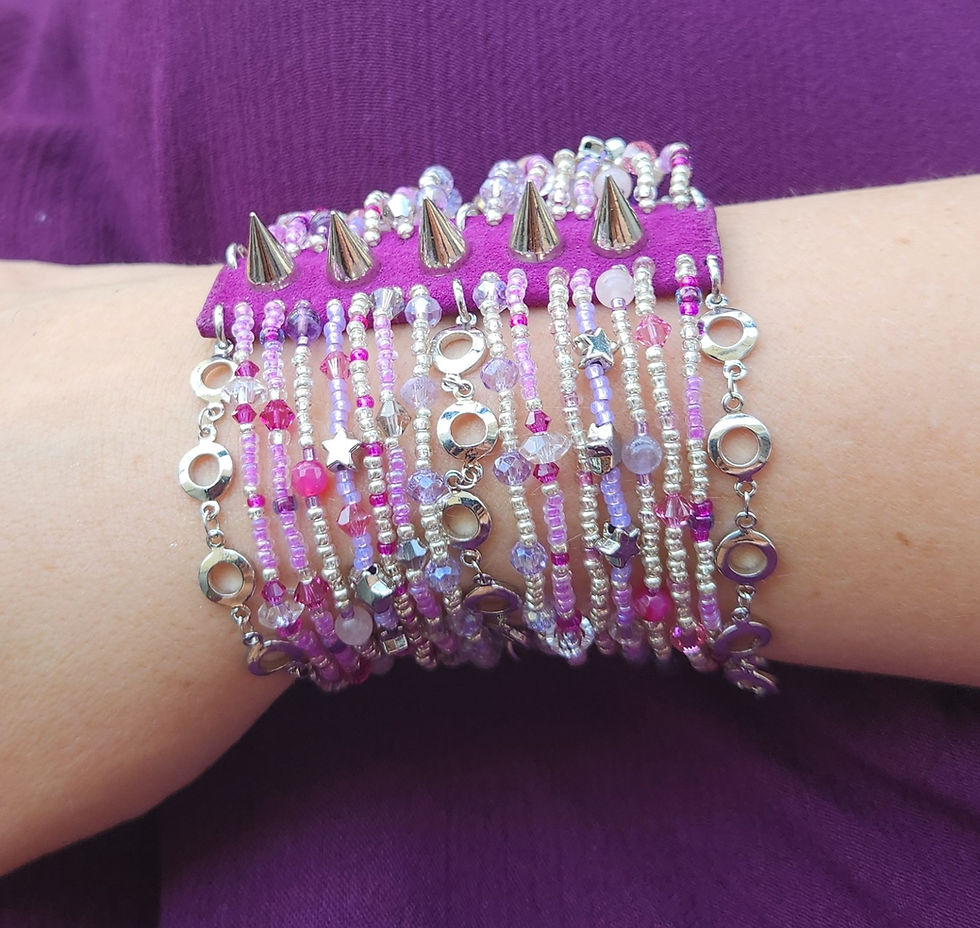 Miniaturbild: Rocker Bracelet "Electric Cherry"  – ロッカーブレスレット「 エレクトリック・チェリー」