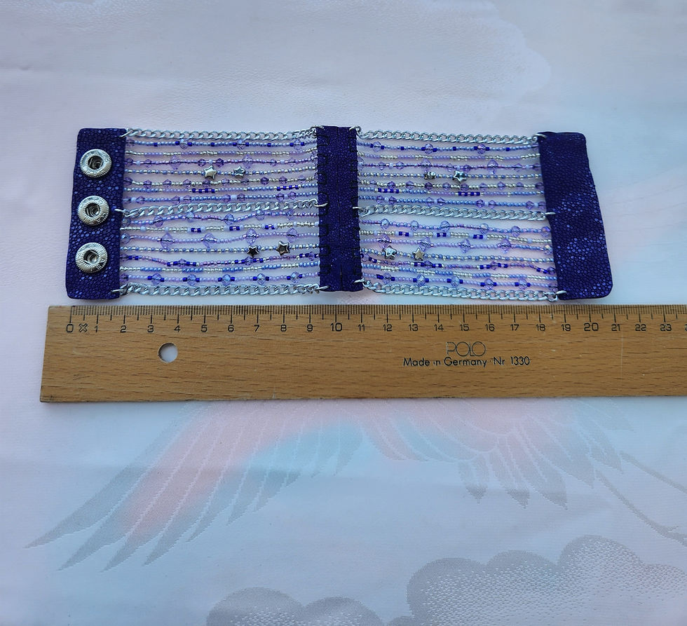 サムネイル： Rocker Bracelet "Stingray Purple Lolita"- ロッカーブレスレット「スティングレイ・パープル・ロリータ」