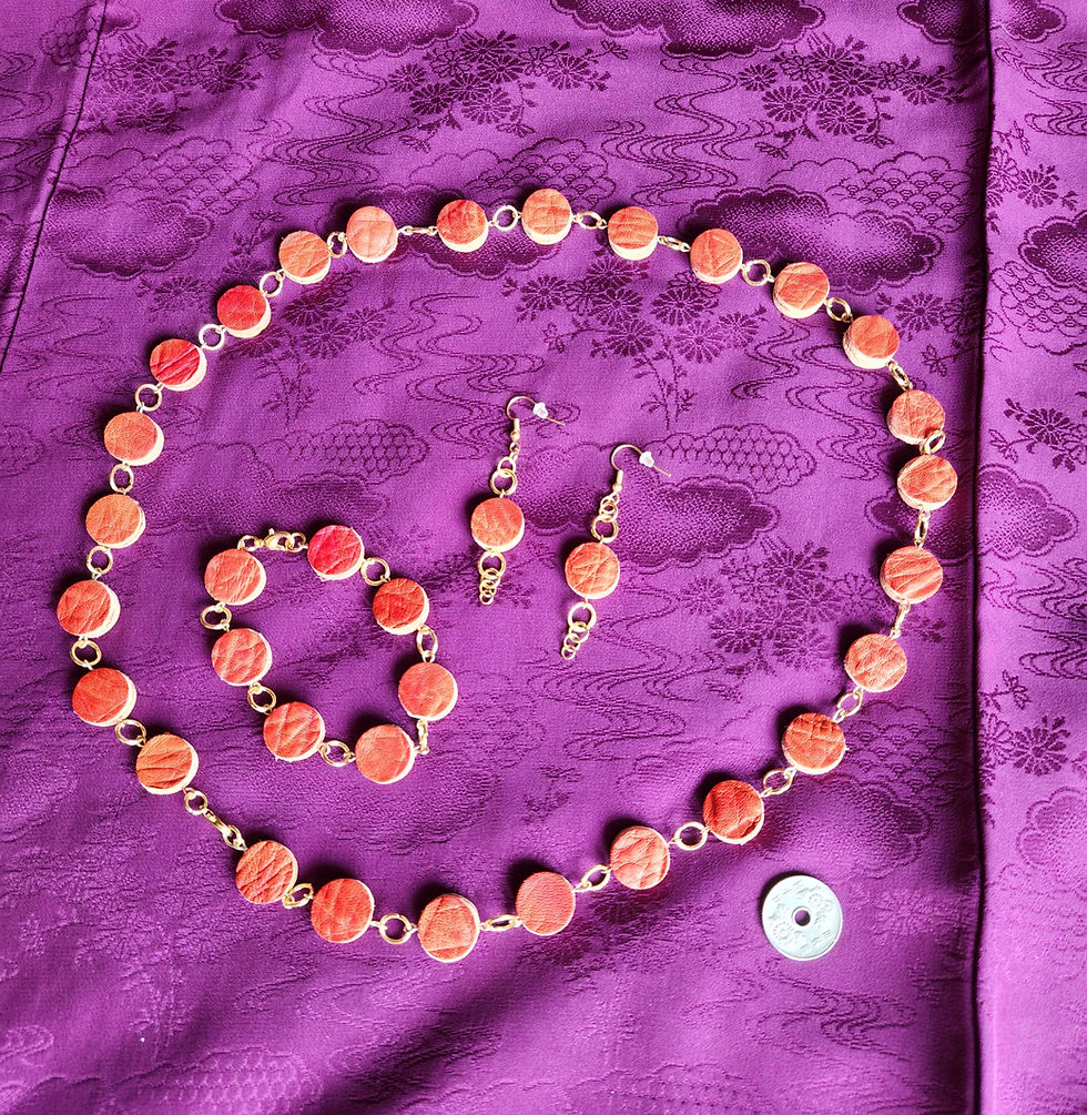 Thumbnail: Yūhi Links – Sunset Leather Jewelry Set / 夕陽リンクス：サンセットレザーアクセサリーセット