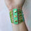 サムネイル： Maasai meets Kimono – Cultural Fusion Bracelet green マサイ・ミーツ・キモノ – 文化融合ブレスレット