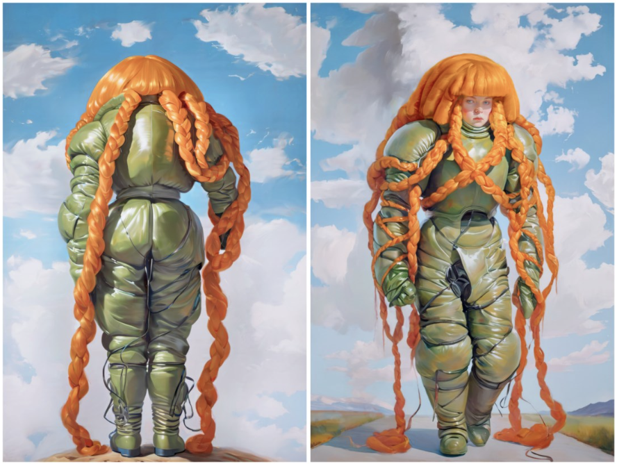 Embedding Study 1 & 2 (from the xhairymutantx series), Holly Herndon (B.1980) and Mat Dryhurst (B.1984)