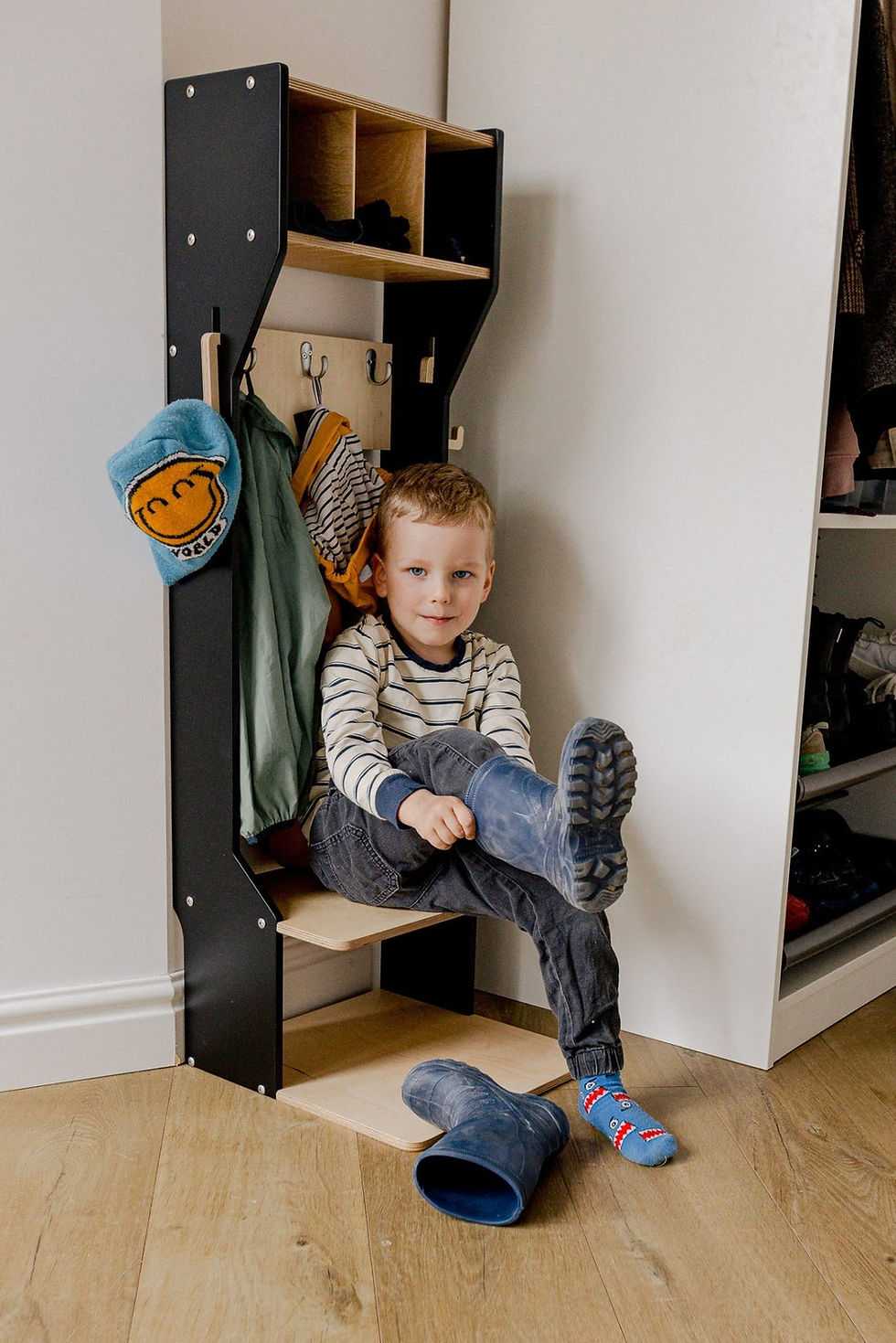 ✨Montessori🧠Wood Toddler wardrobe🧥Children's Boot Organiser🥾Kids furniture👶