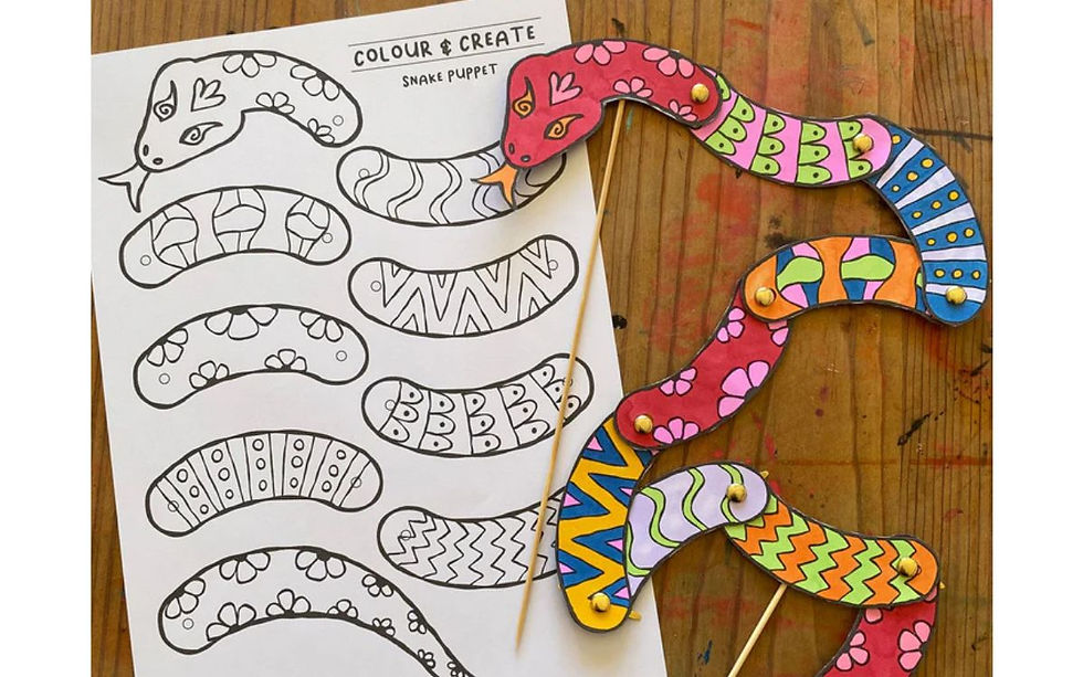 Slithery Snake Puppets