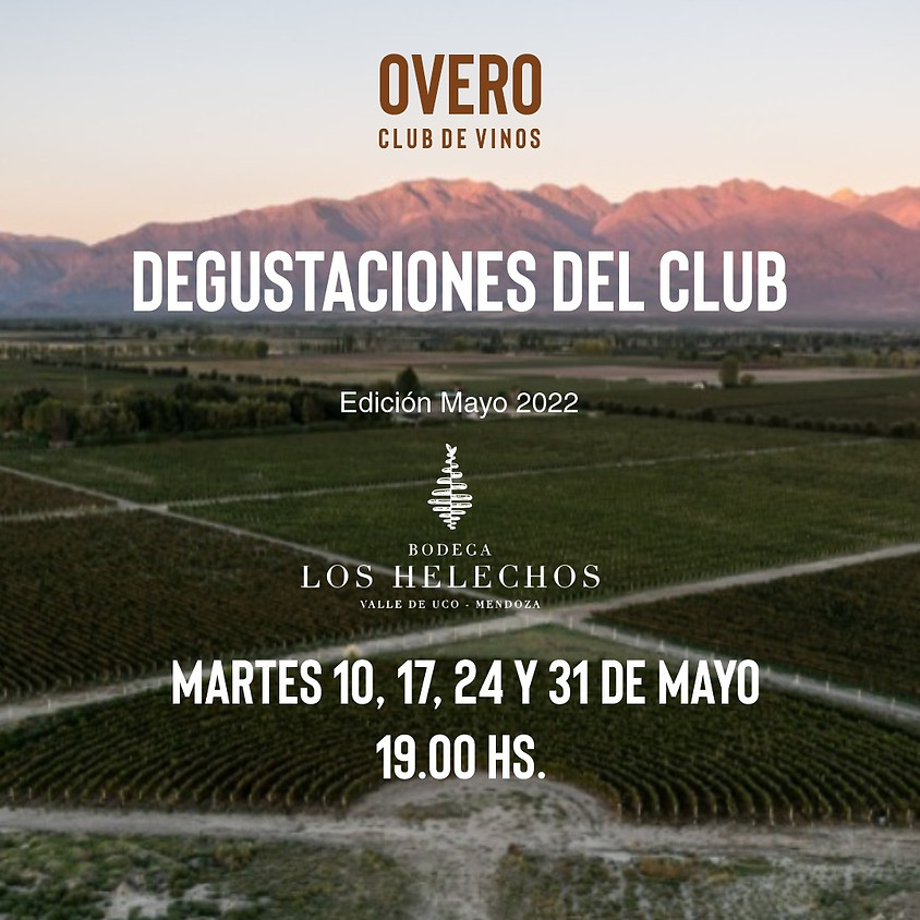 24/05 - DEGUSTACIÓN exclusiva para MIEMBROS DEL CLUB DE VINOS de Overo