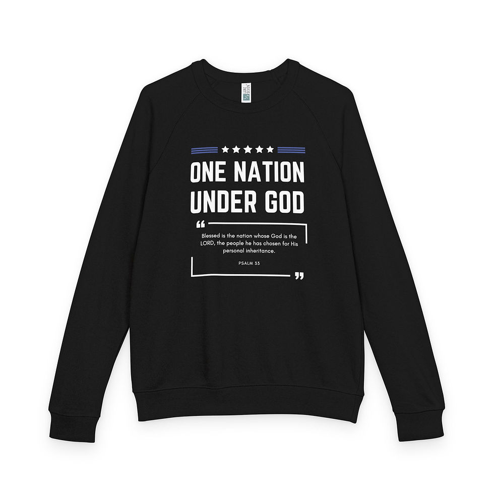 Thumbnail: One Nation Under God Unisex Motivational Crewneck Sweatshirt