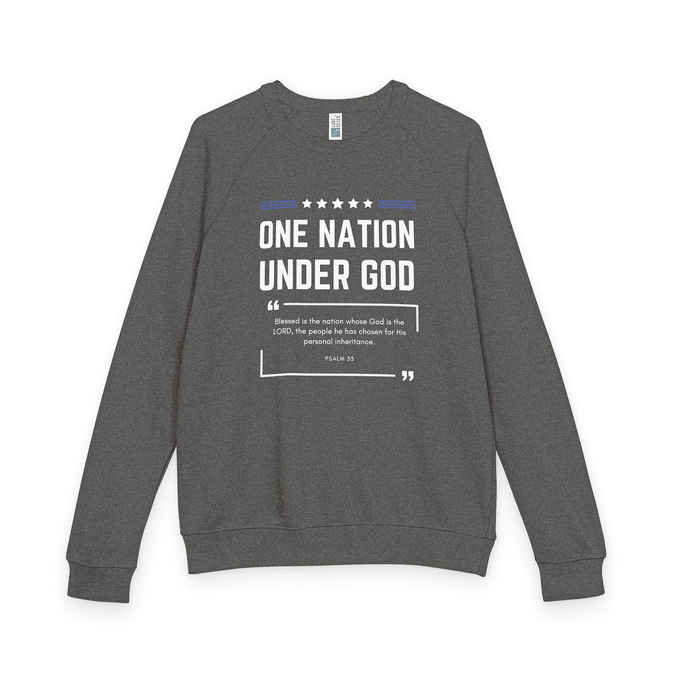 Thumbnail: One Nation Under God Unisex Motivational Crewneck Sweatshirt