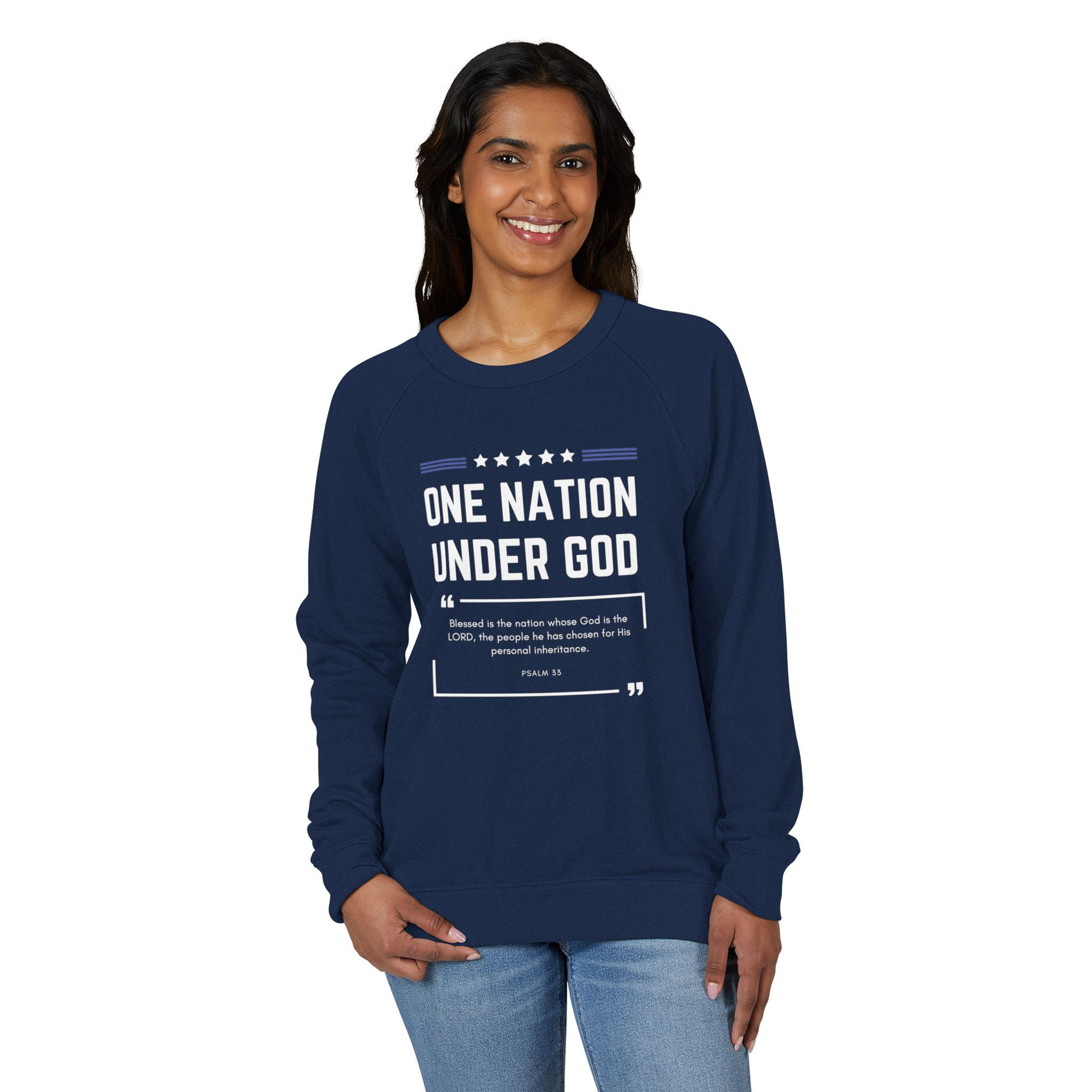 One Nation Under God Unisex Motivational Crewneck Sweatshirt
