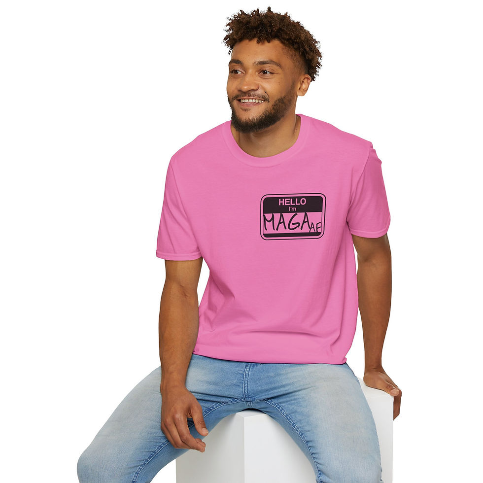 Thumbnail: "Hello I'm MAGA AF" Name Tag Tee