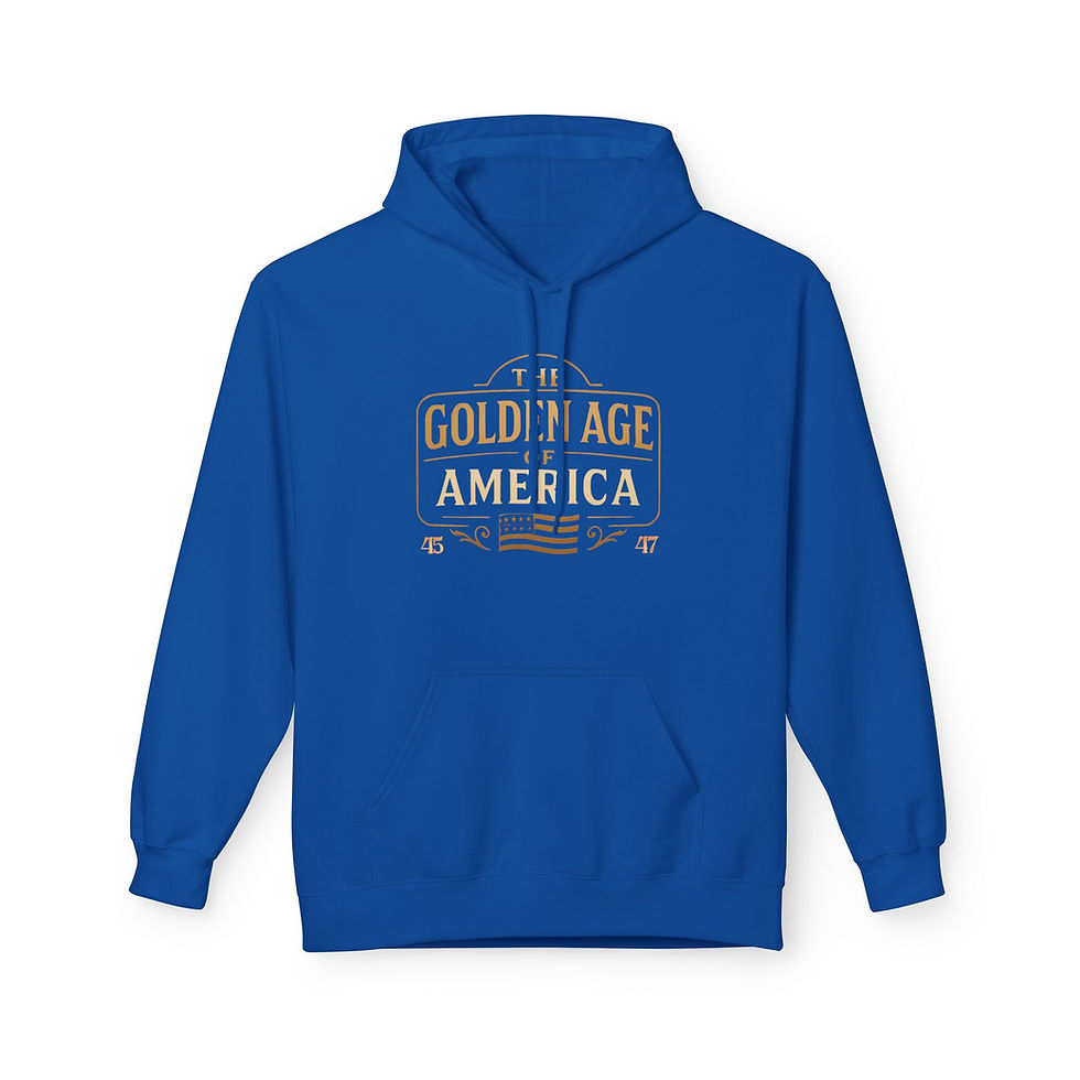 Thumbnail: Golden Age of America Hoodie — Retro Patriotic Vintage Badge Pullover