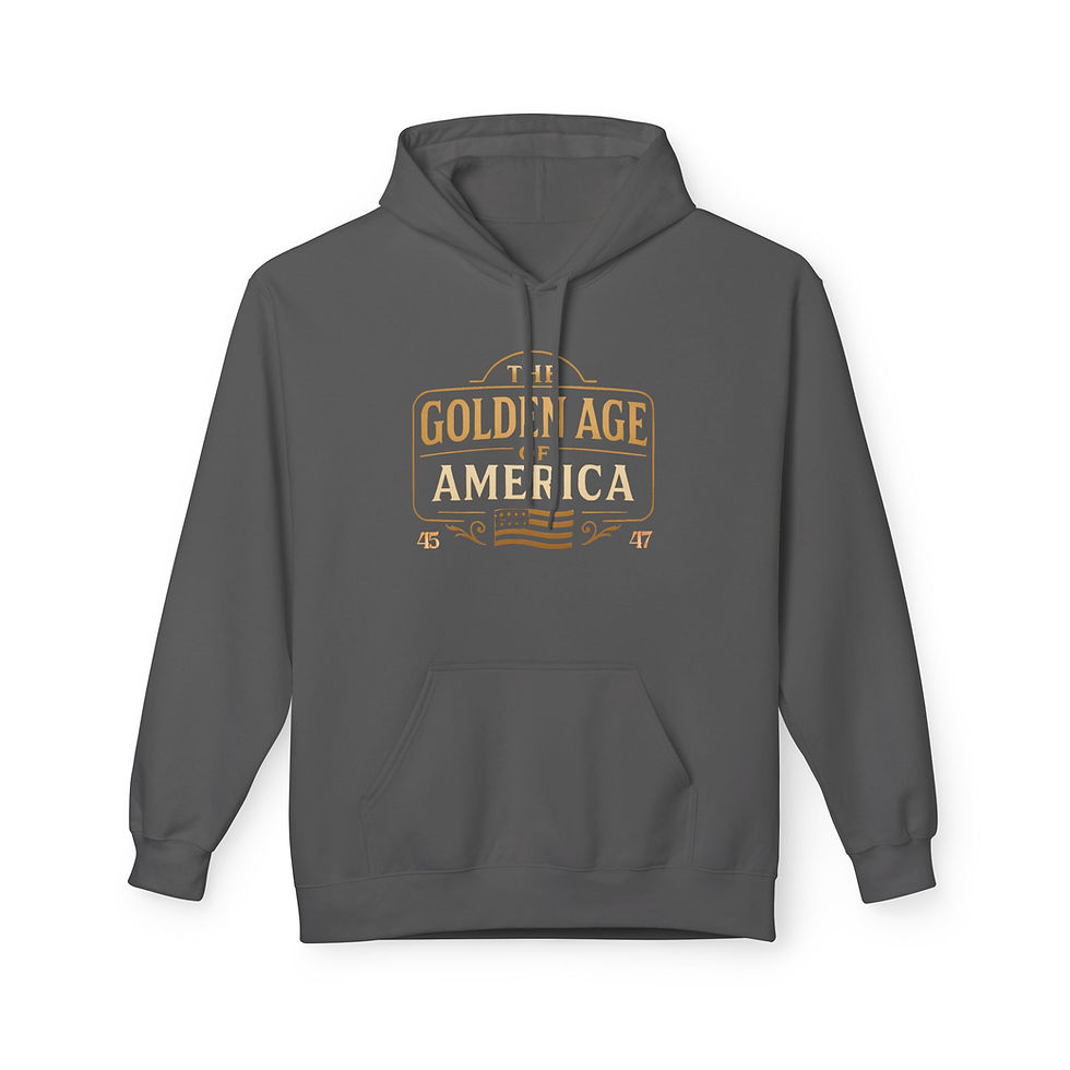 Thumbnail: Golden Age of America Hoodie — Retro Patriotic Vintage Badge Pullover