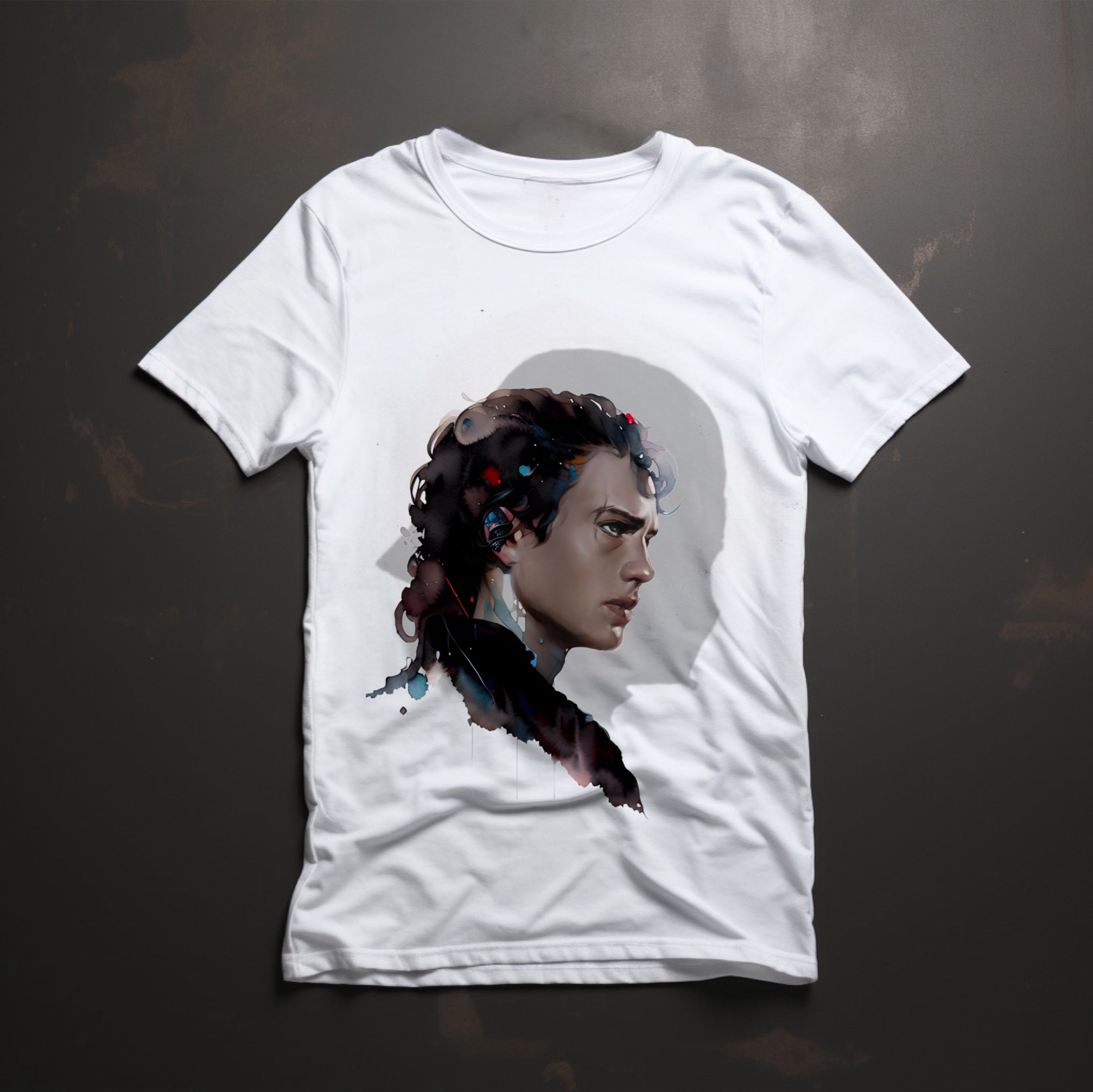 Anakin Skywalker Watercolor Profile Tee - Shadows of a Jedis Destiny